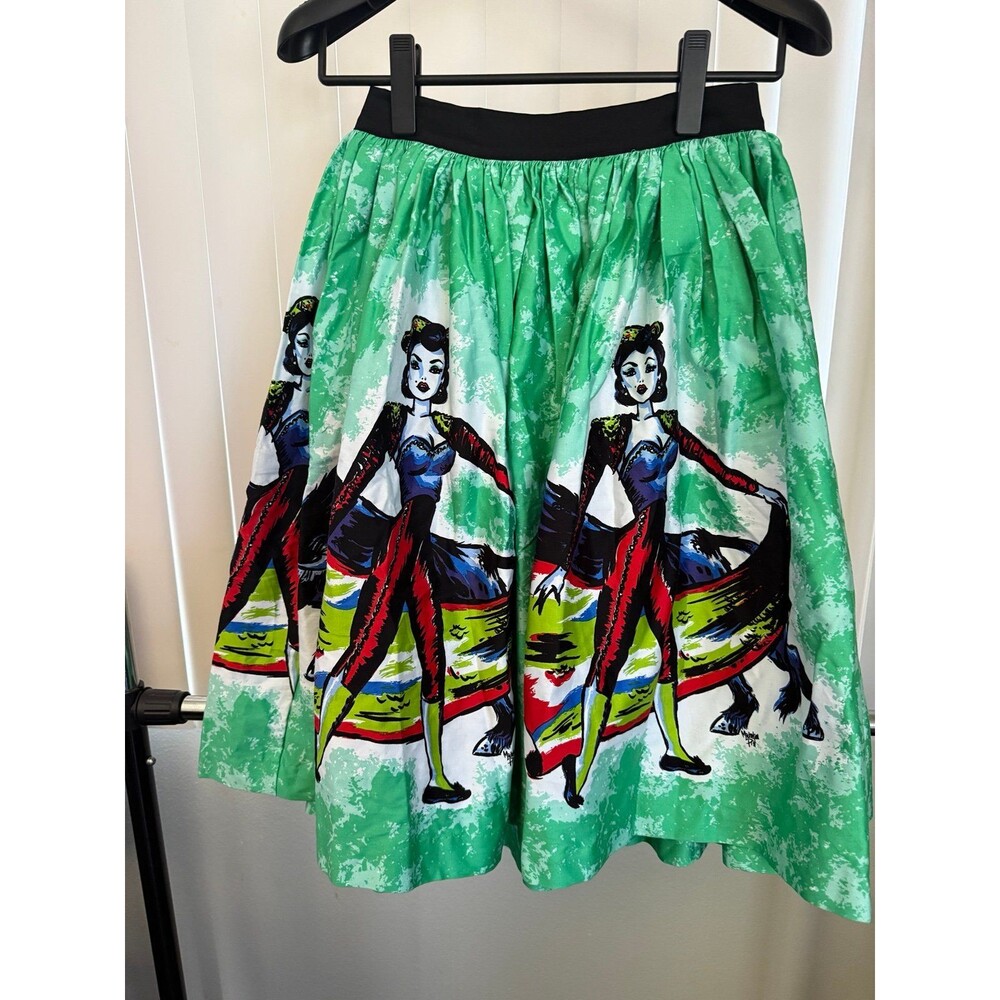 NWT Pinup Girl Couture Matador Design by Micheline Pitt Swing Skirt Size Medium